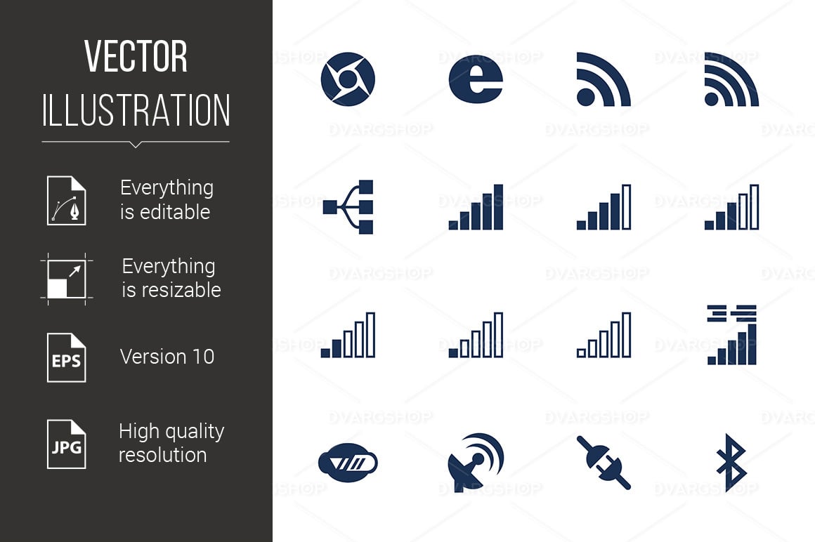 Connetion Icons - Vector Image