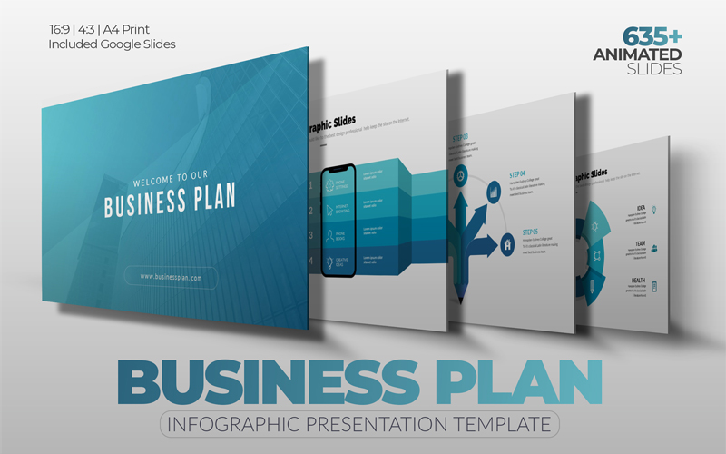 Infographic Business-Plan Presentation PowerPoint template
