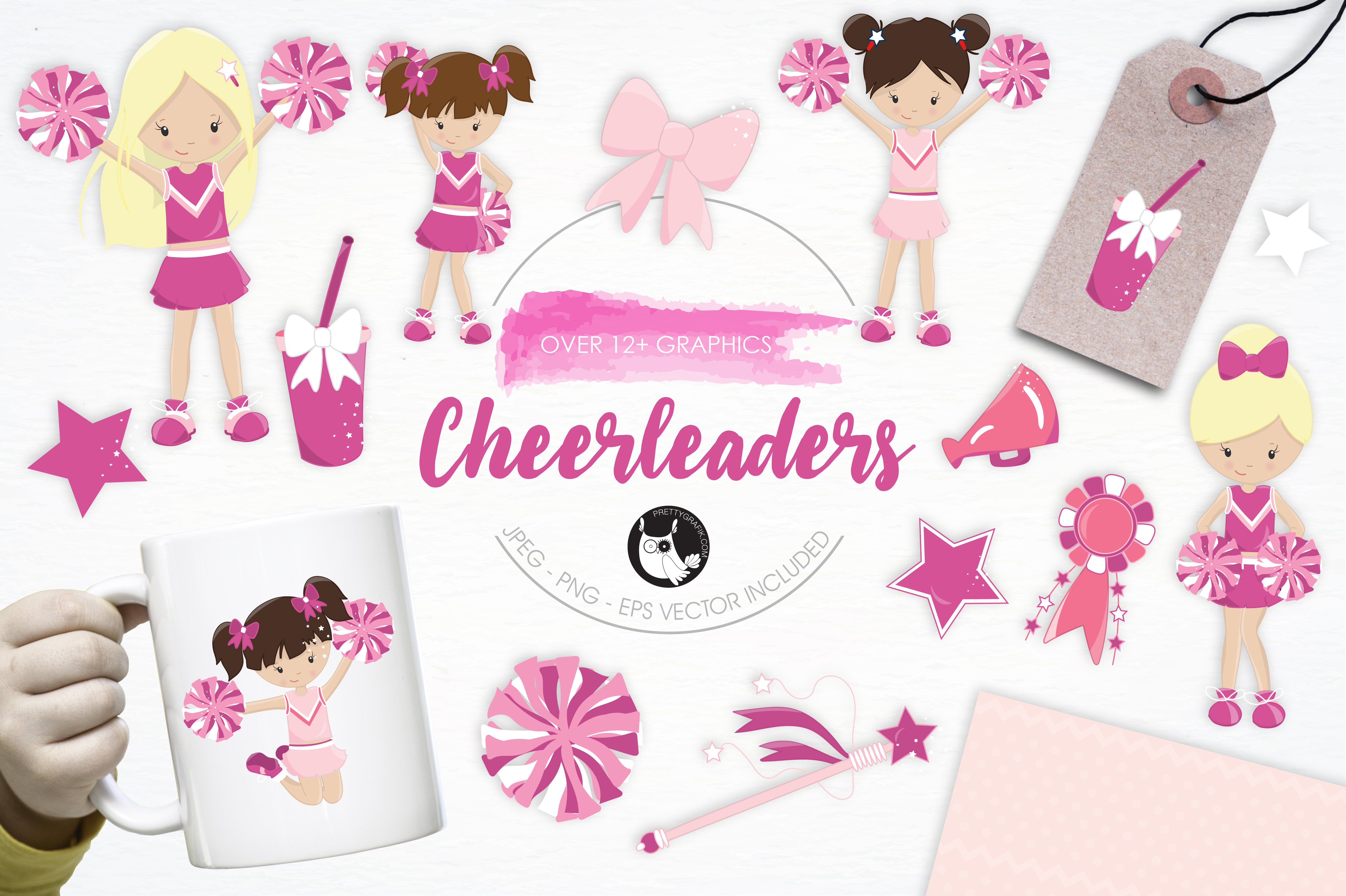 Cheerleaders illustration pack - Vector Image