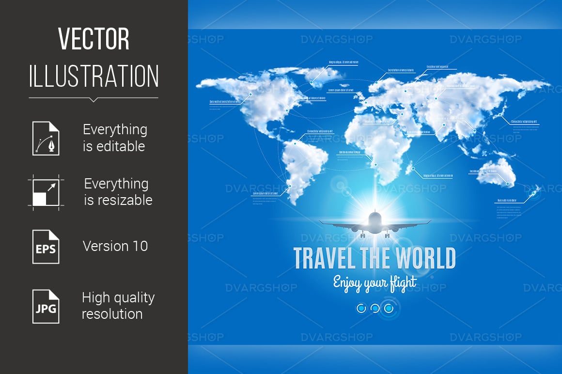 Travel the World Design - Vector Image