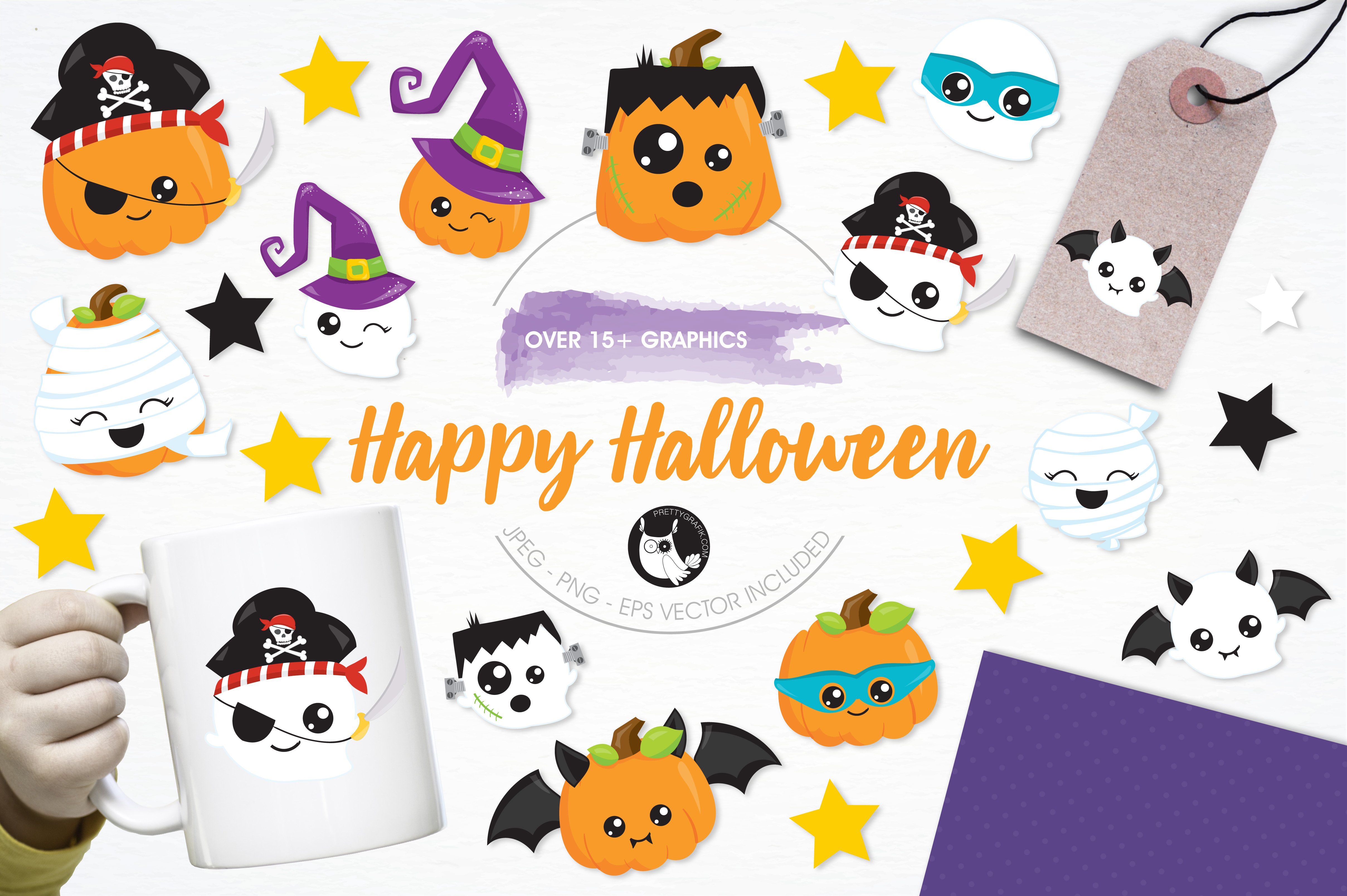 Happy Halloween Illustration Pack - Vector Image