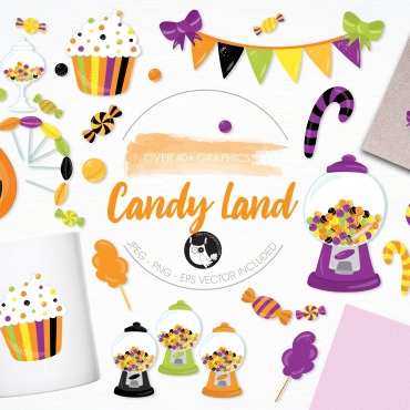 Pumpkin Candy Vectors Templates 118596