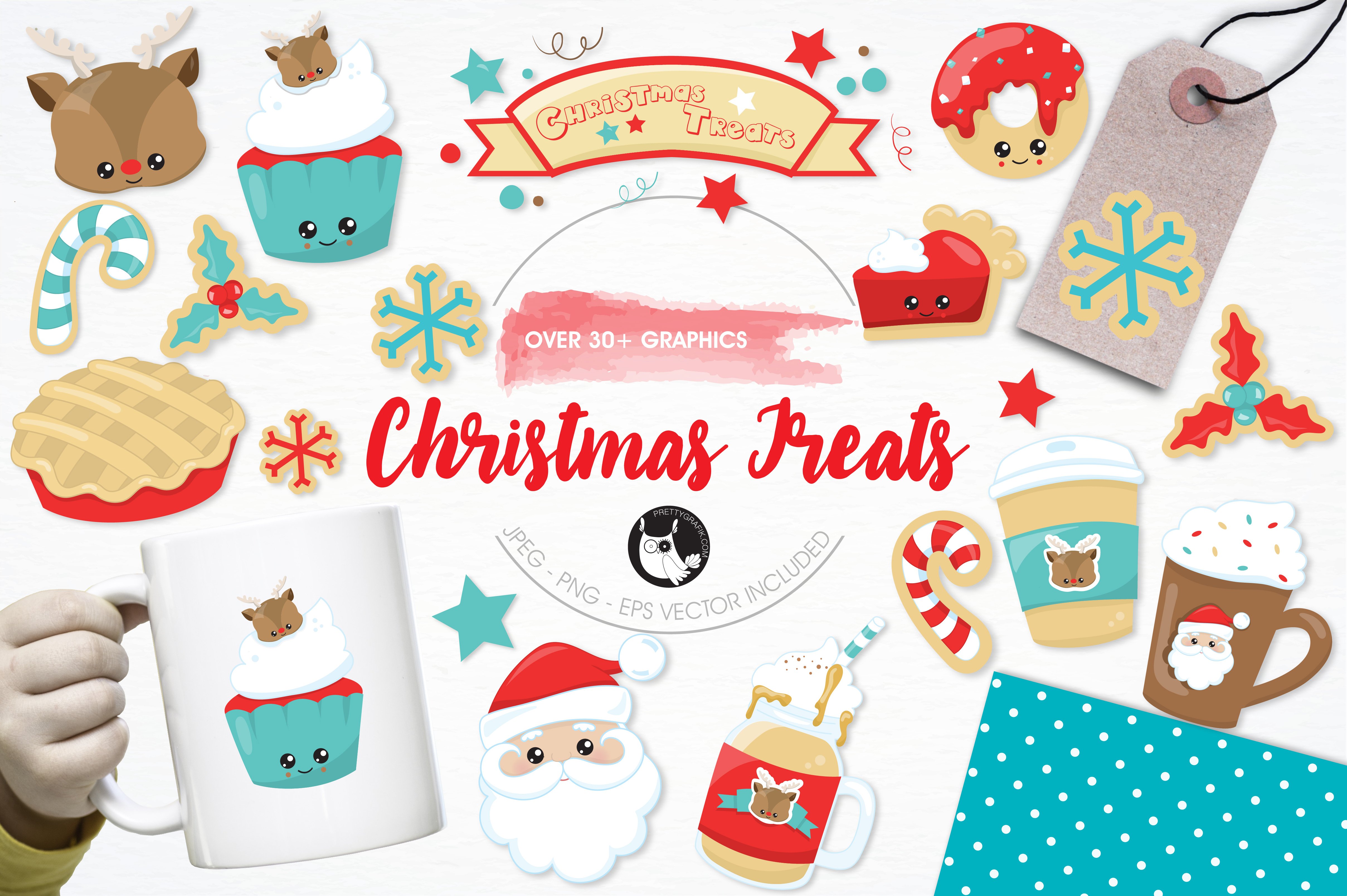 Christmas Treats Illustration Pack - Vector Image