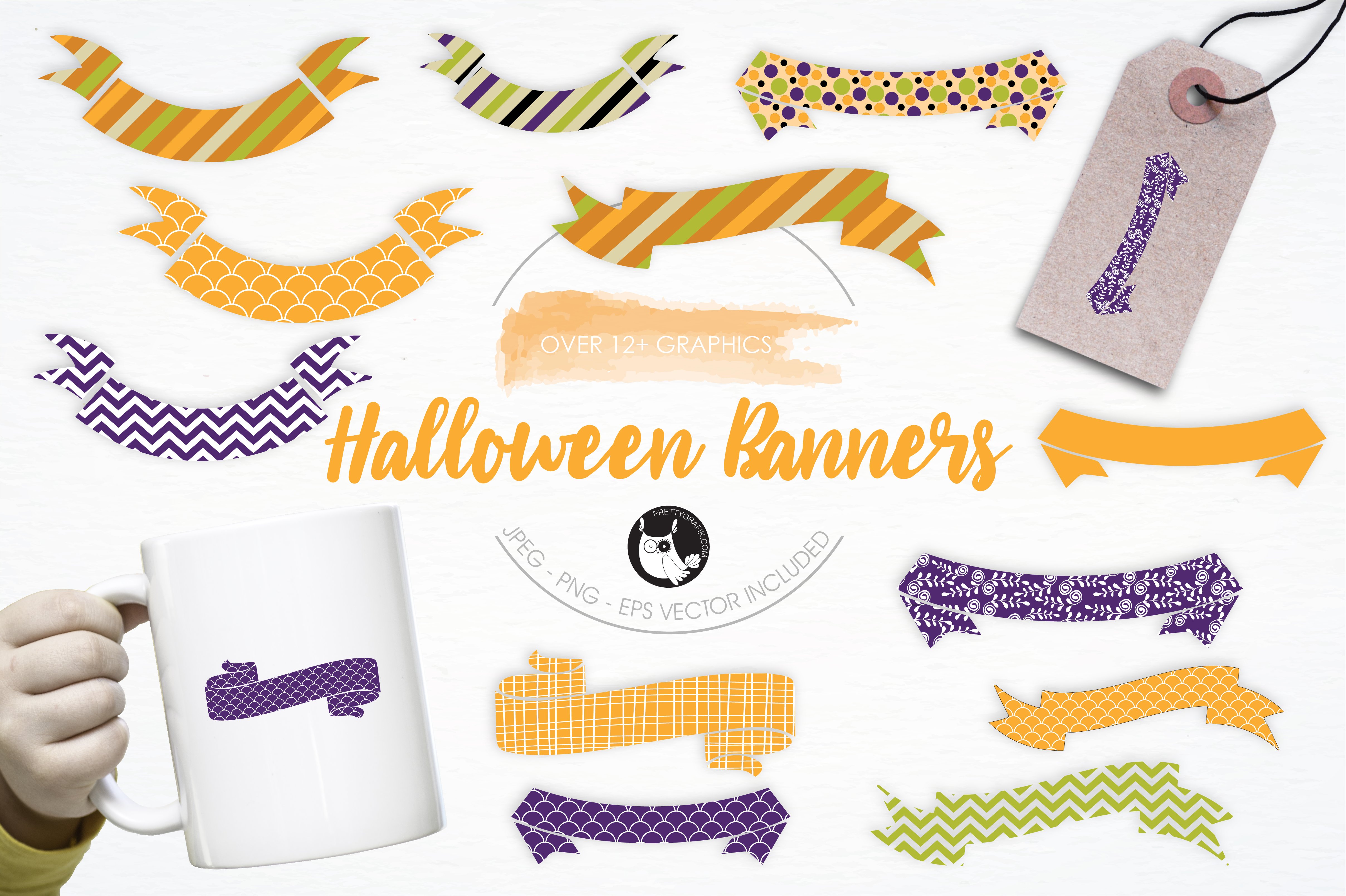 Halloween Banners Illustration Pack - Vector Image