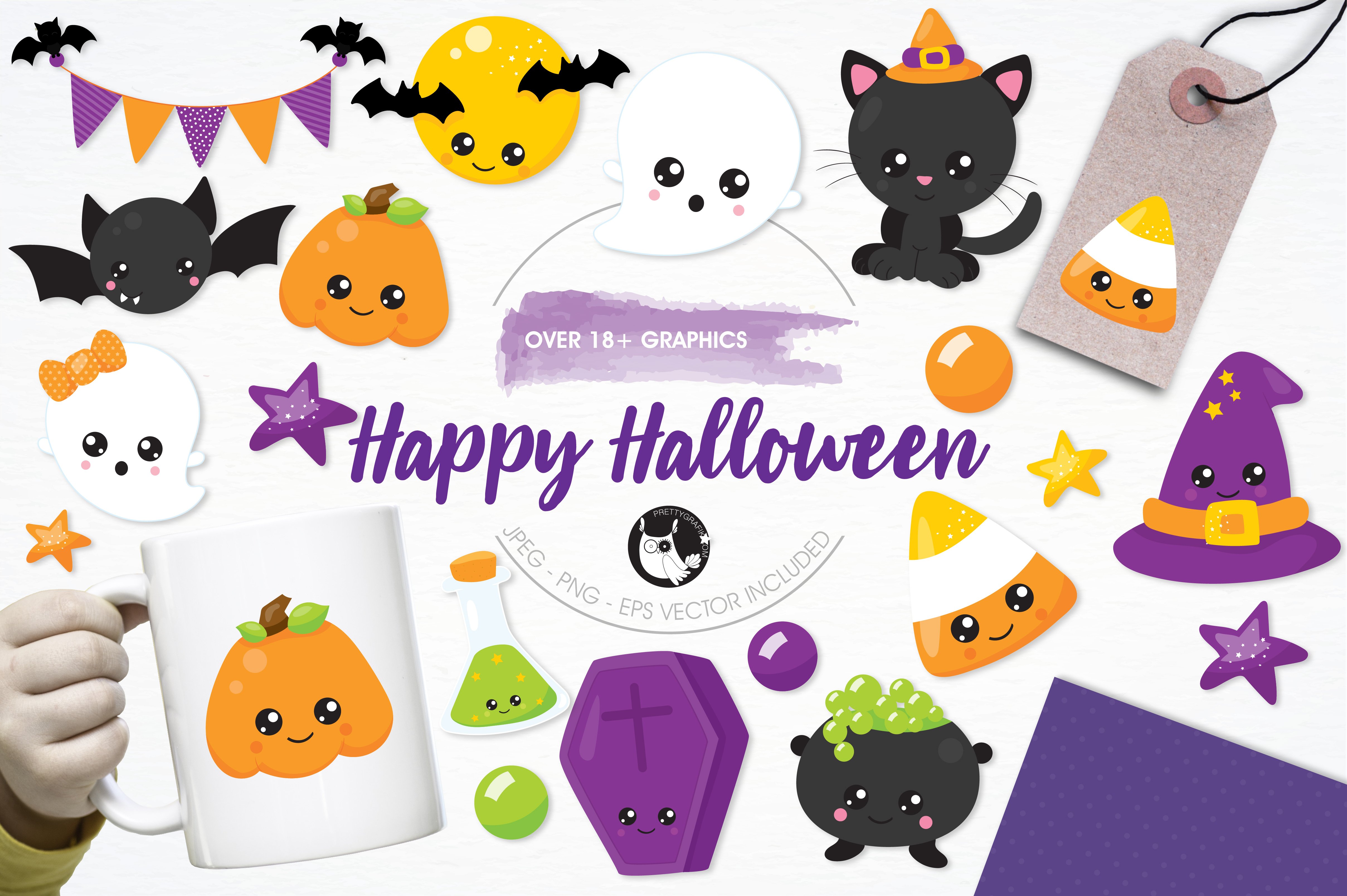 Happy Halloween Illustration Pack - Vector Image
