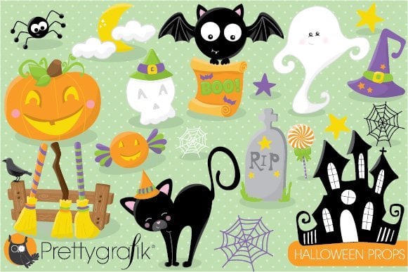 Halloween Props Clipart - Vector Image