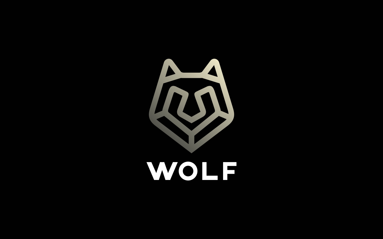 Minimal Wolf Logo Template