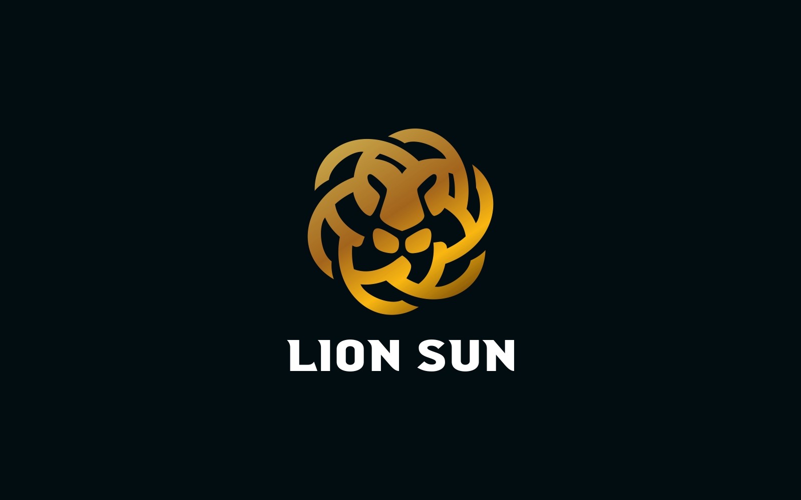 Lion Sun Logo Template