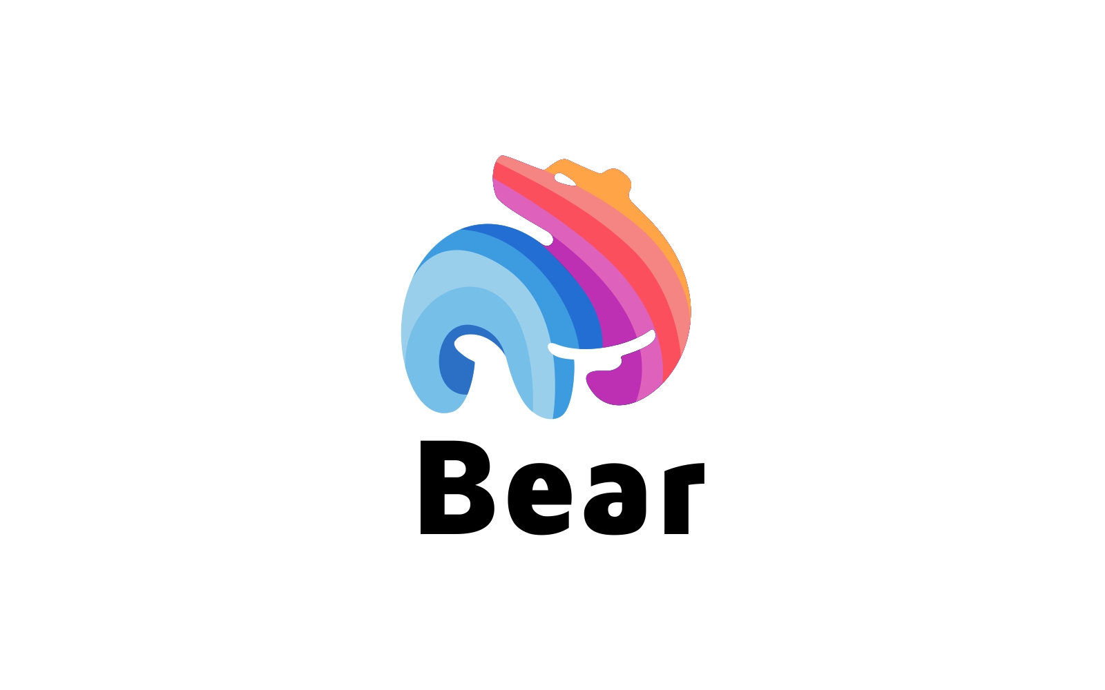 Colorful Bear Logo Template