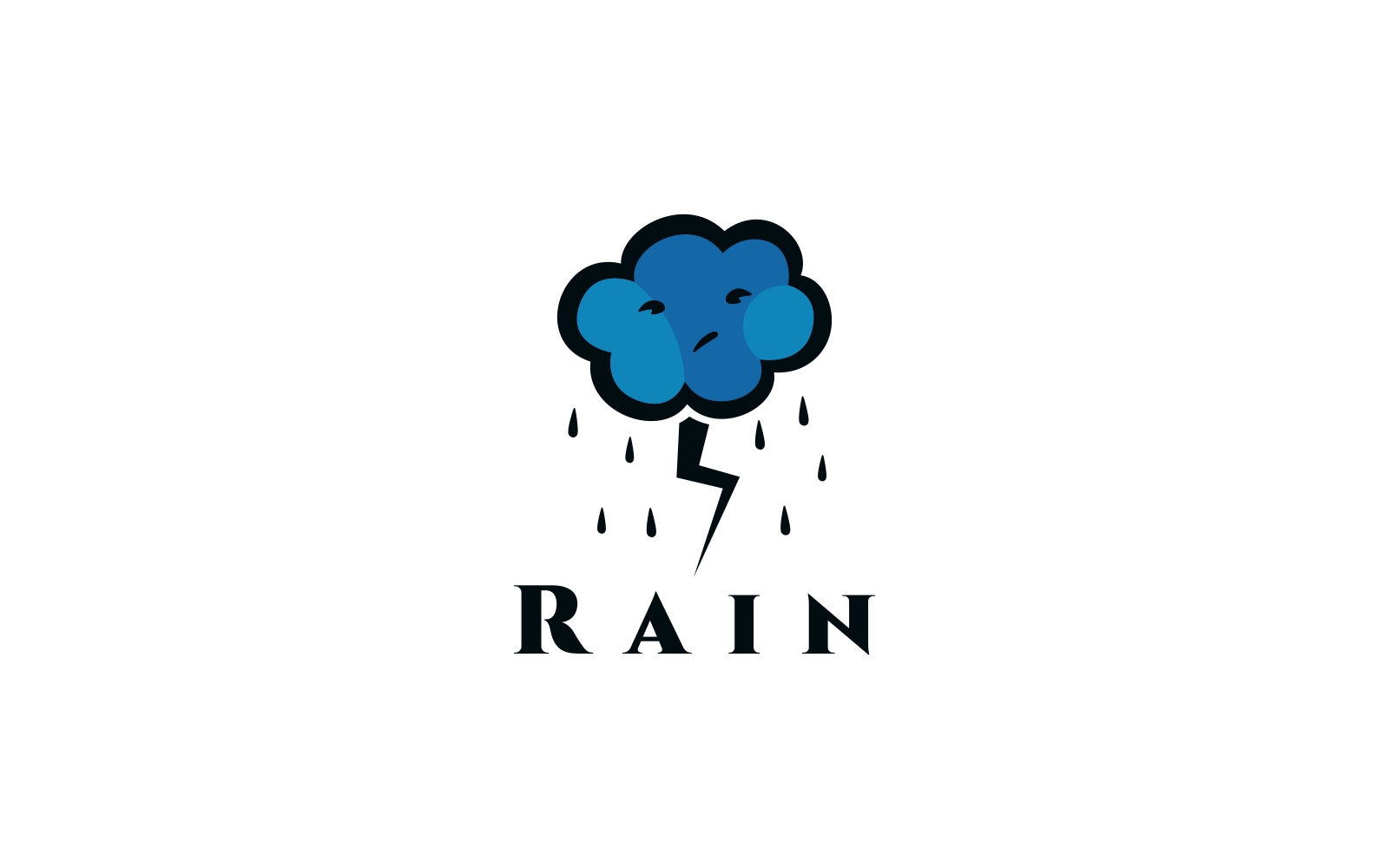 Raining Cloud Logo Template