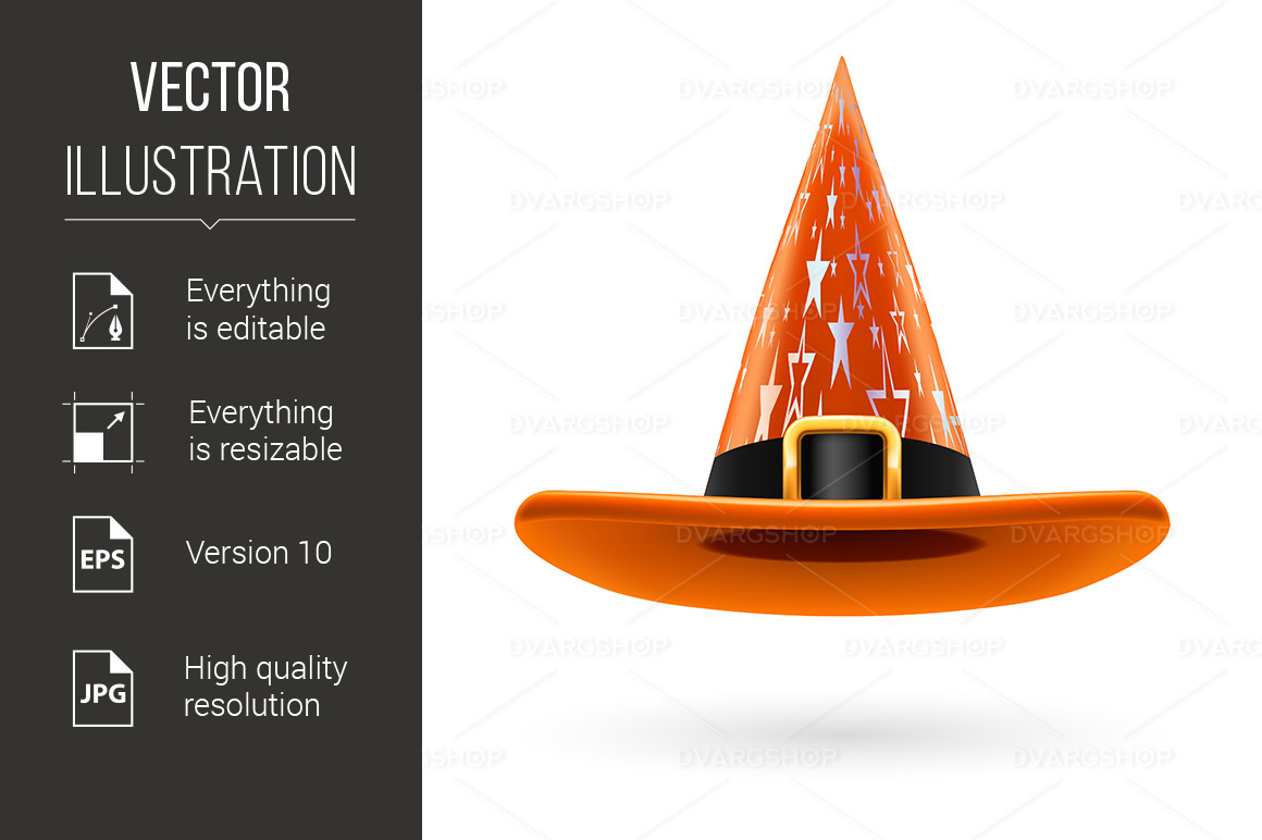 Witch Hat - Vector Image