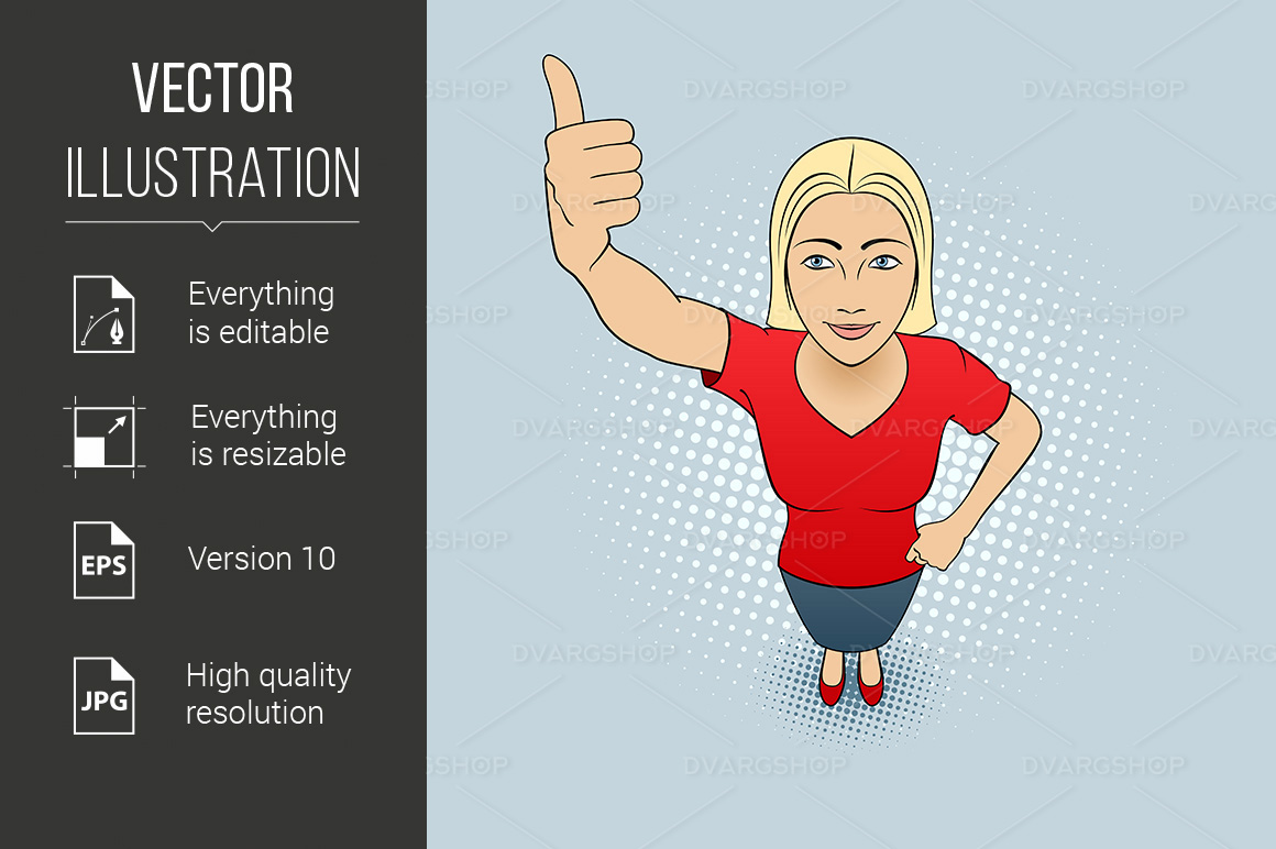 Woman Gesturing - Vector Image