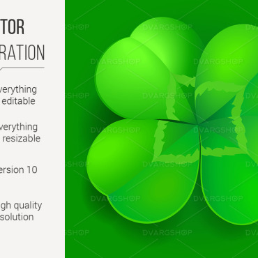 Green Shamrock Vectors Templates 118833