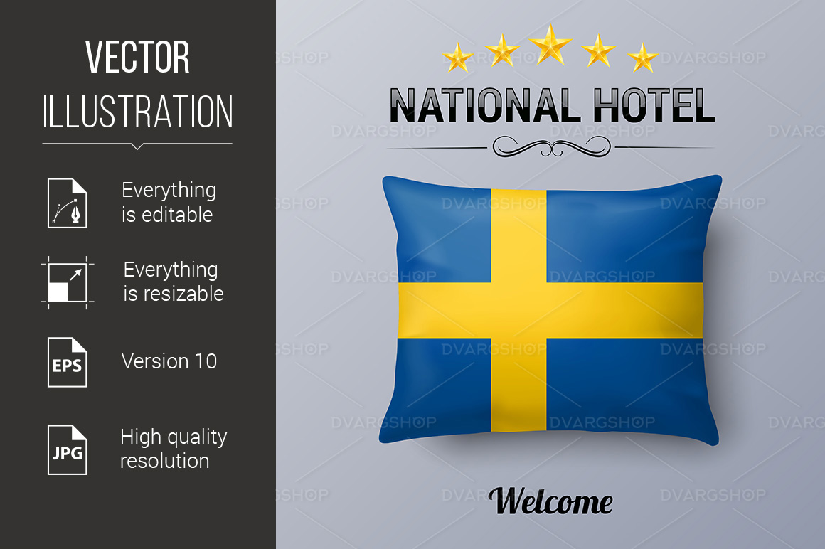 National Hotel - Vector Image