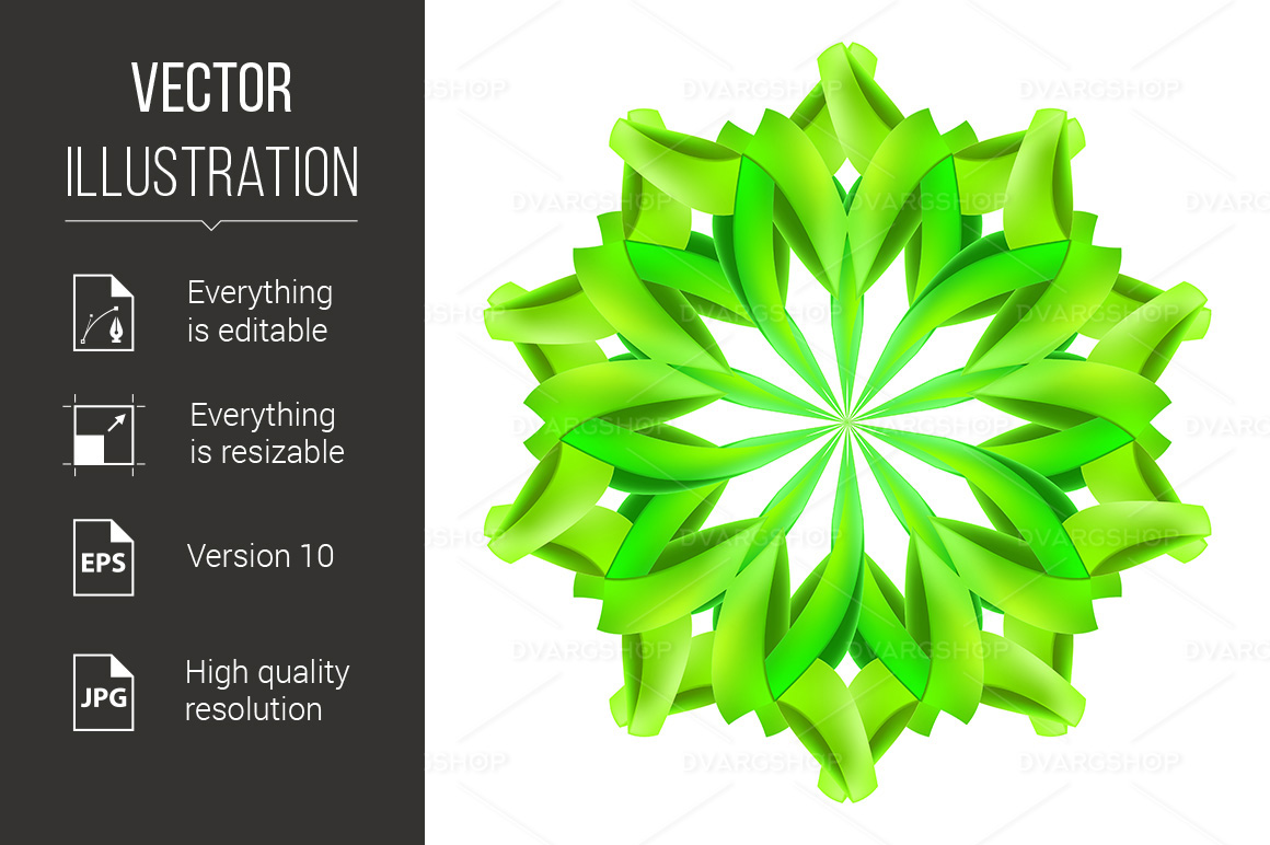 Abstract Green Pattern - Vector Image