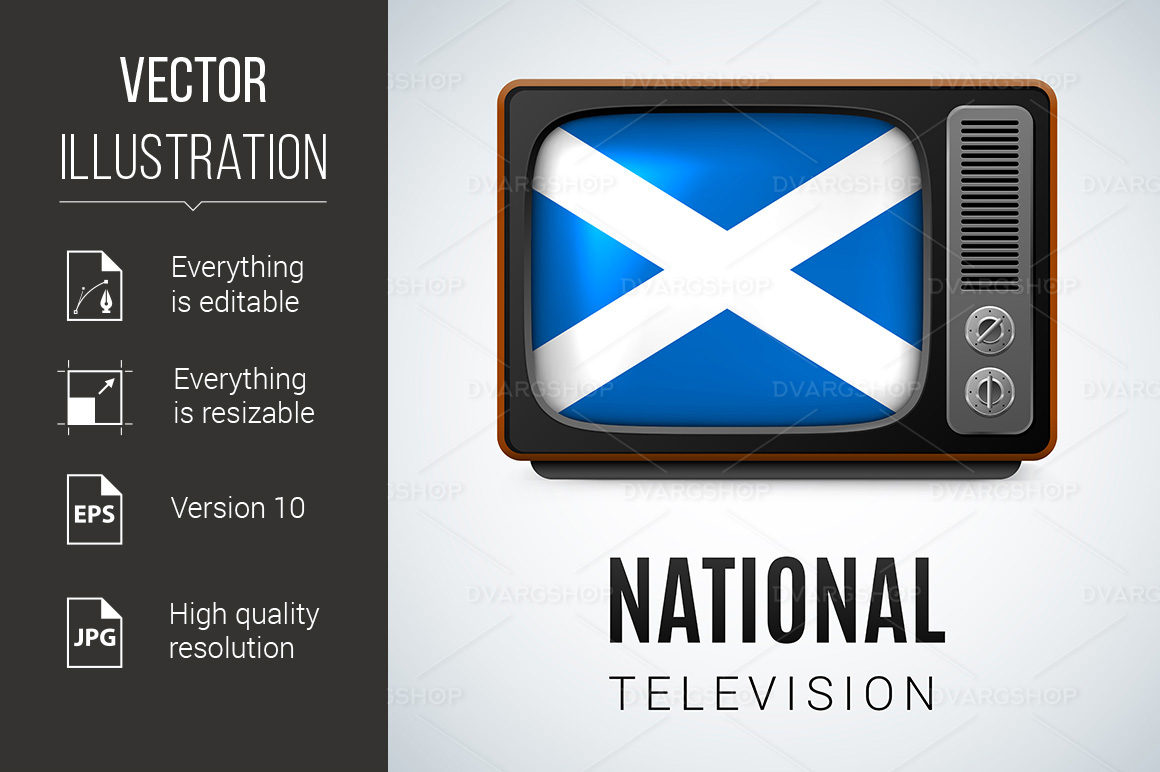 National Television - Vector Image