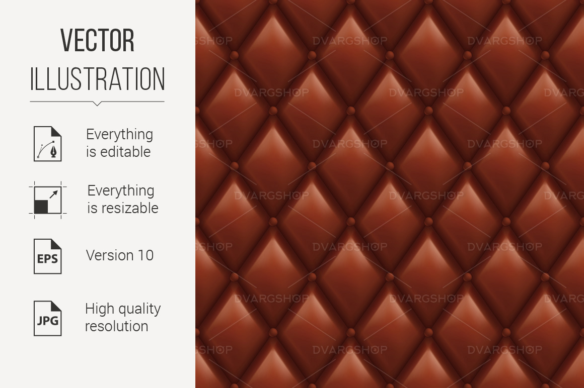 Brown Leather Background - Vector Image