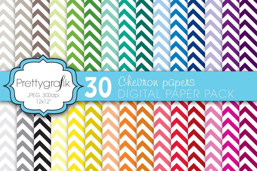 Chevron Digital Paper, Commercial - Vector Image