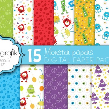 Dots Monster Vectors Templates 118923