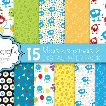 Dots Monster Vectors Templates 118924