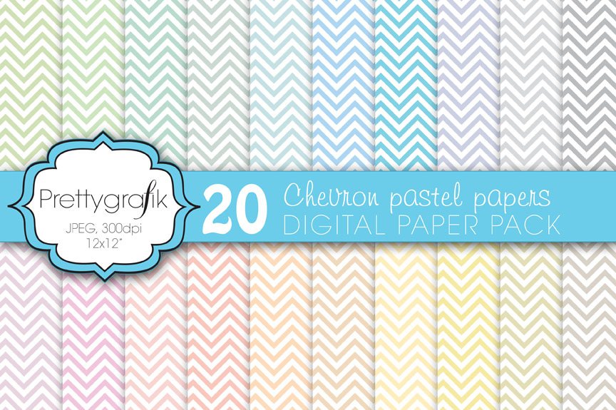 Chevron Digital Paper, Commercial - Vector Image