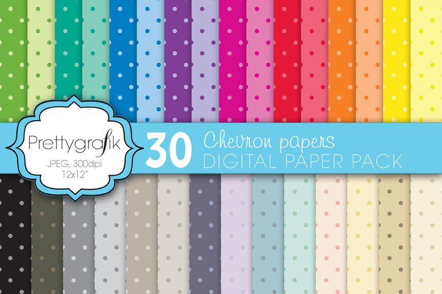 Polka Dot Digital Paper, Commercial - Vector Image