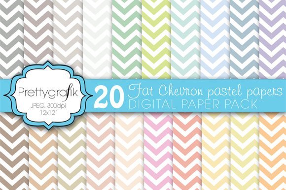 Chevron Digital Paper, Commercial - Vector Image