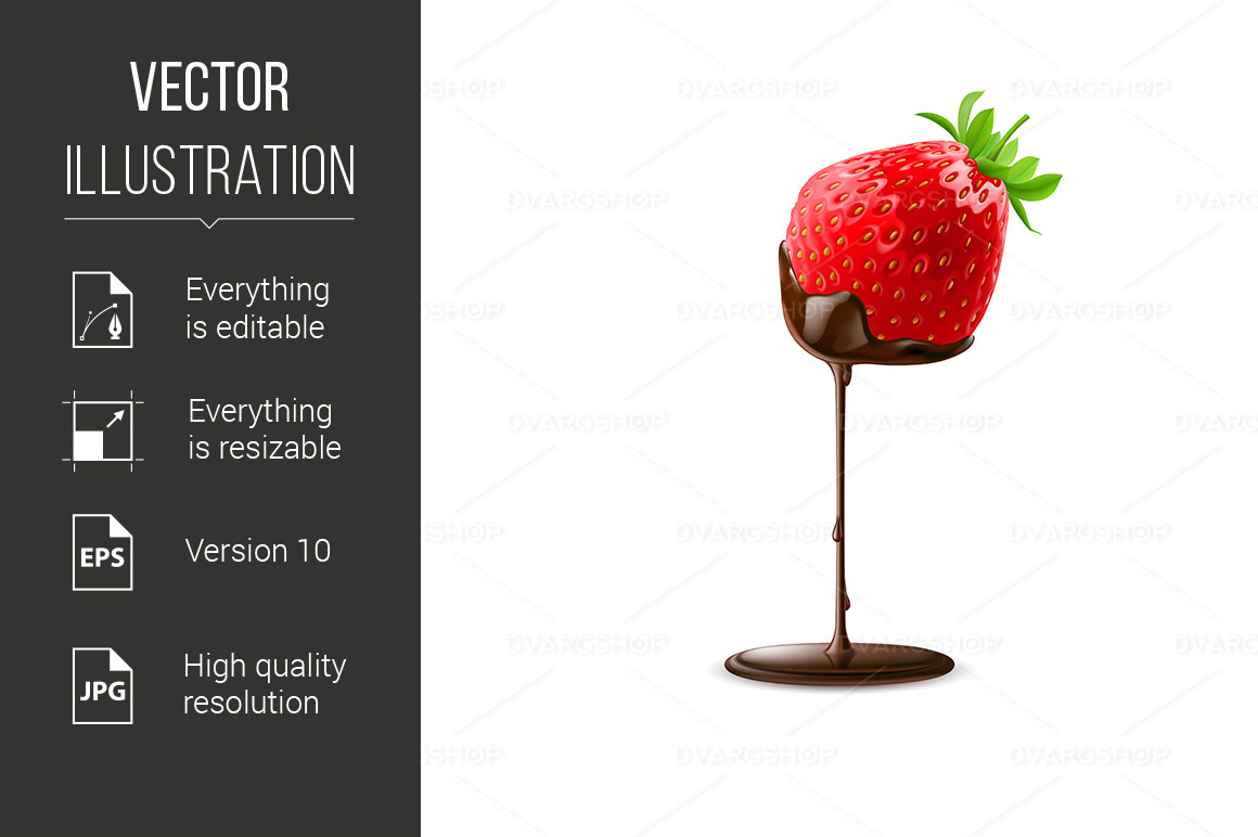 Sweet Strawberries - Vector Image