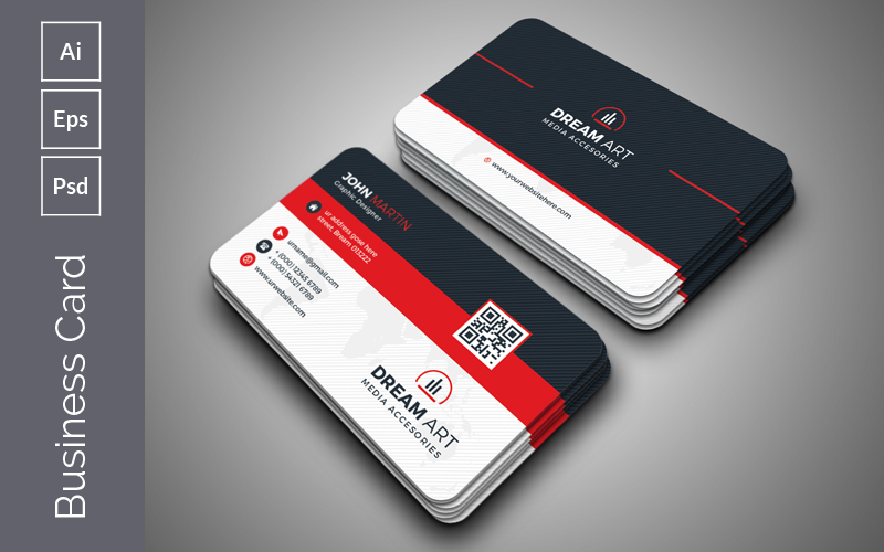 Clean Shape Business Card - Corporate Identity Template