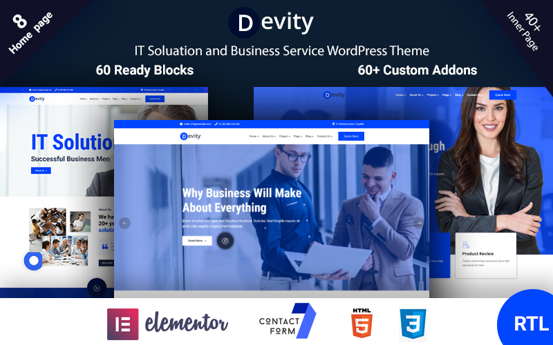 Devity - IT Solutions Business Service WordPress Theme