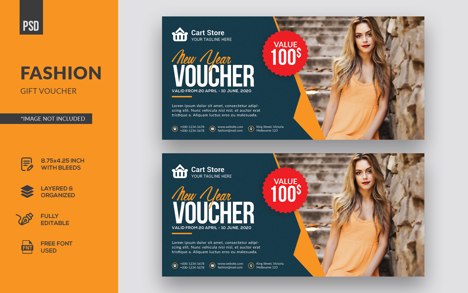 Fashion Gift Voucher - Corporate Identity Template