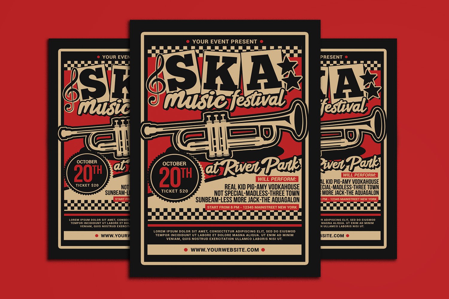Ska Music Concert Flyer - Corporate Identity Template
