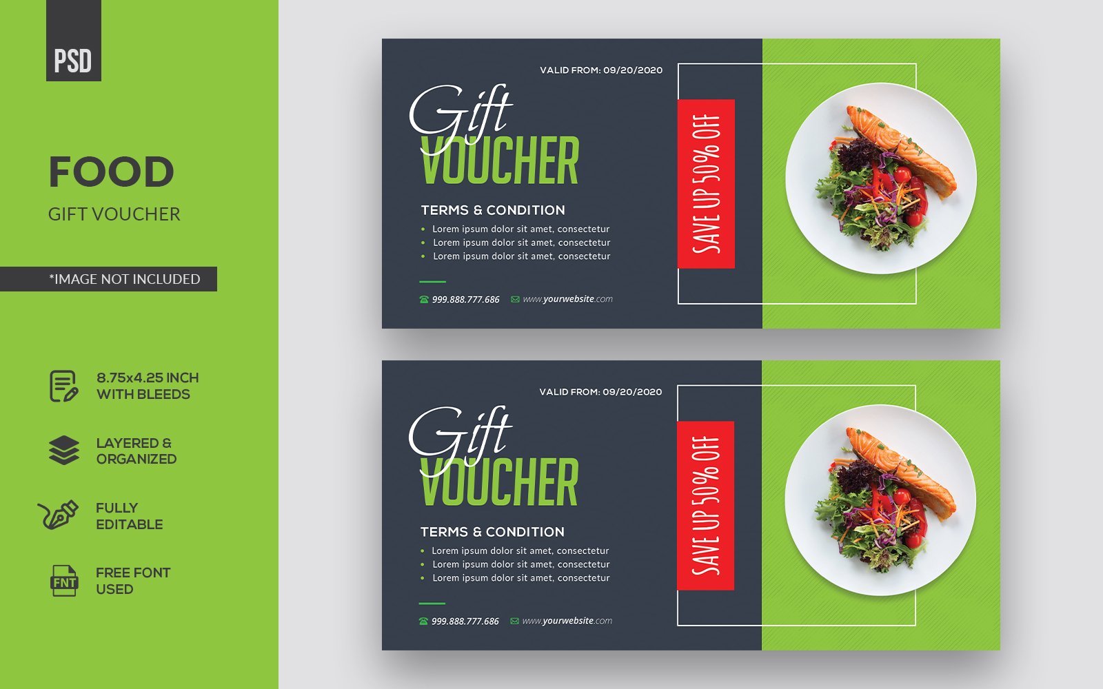 Food Gift Voucher - Corporate Identity Template