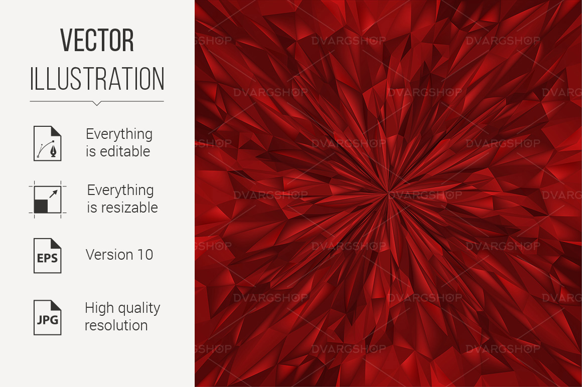 Abstract Red Composition - Vector Image