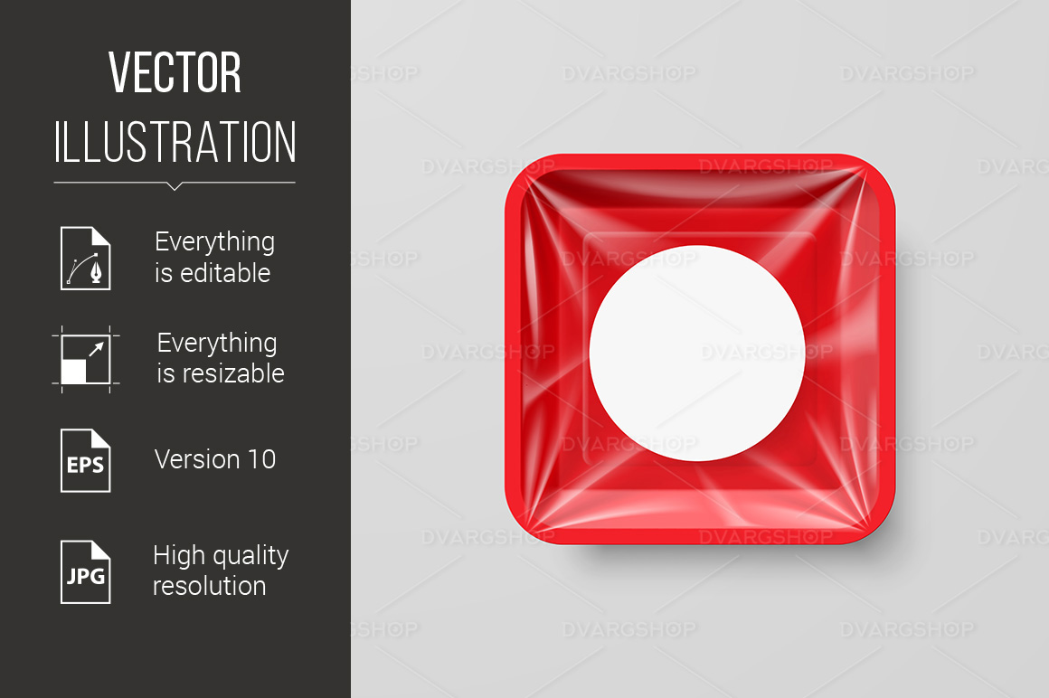 Plastic Food Container - Vector Image