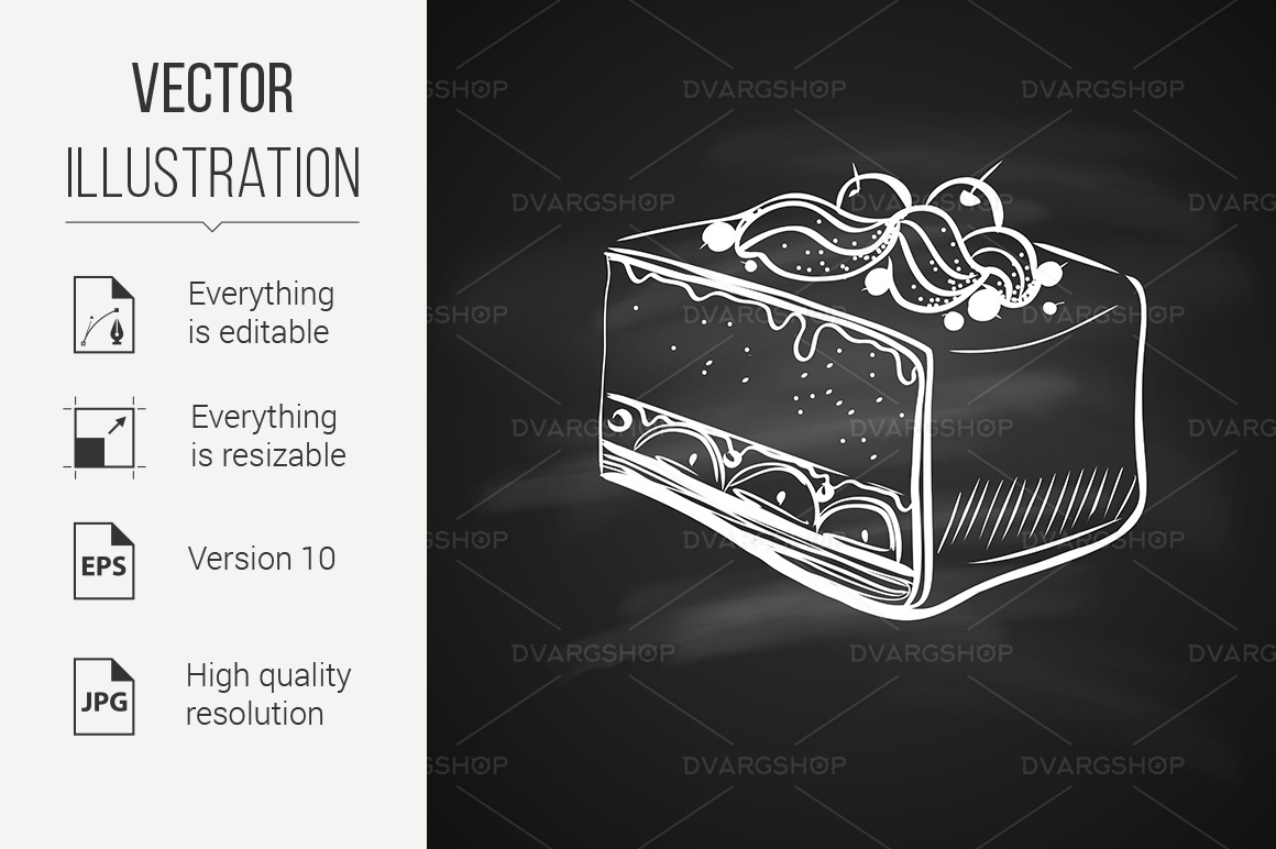 Sketch of Food - Vector Image