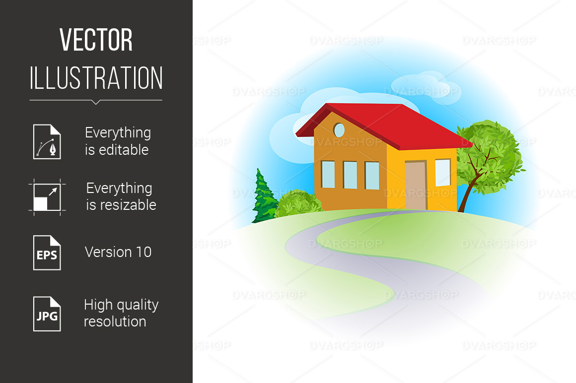 Home Sweet Home - Vector Image