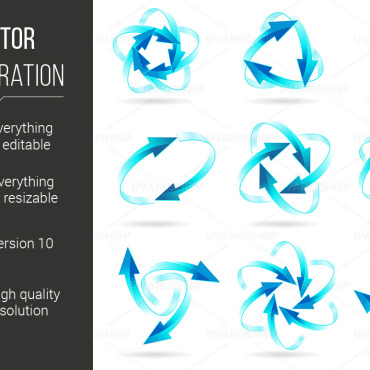 Arrow Circles Vectors Templates 119194