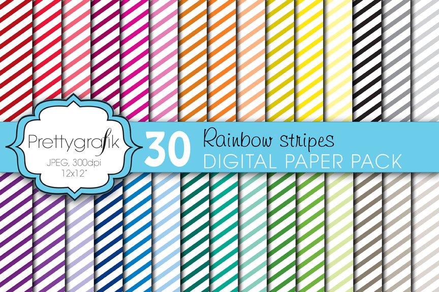 Mini Stripes Digital Paper - Vector Image