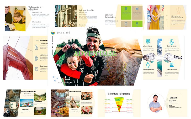 Adventure Creative and Elegant presentation PowerPoint template