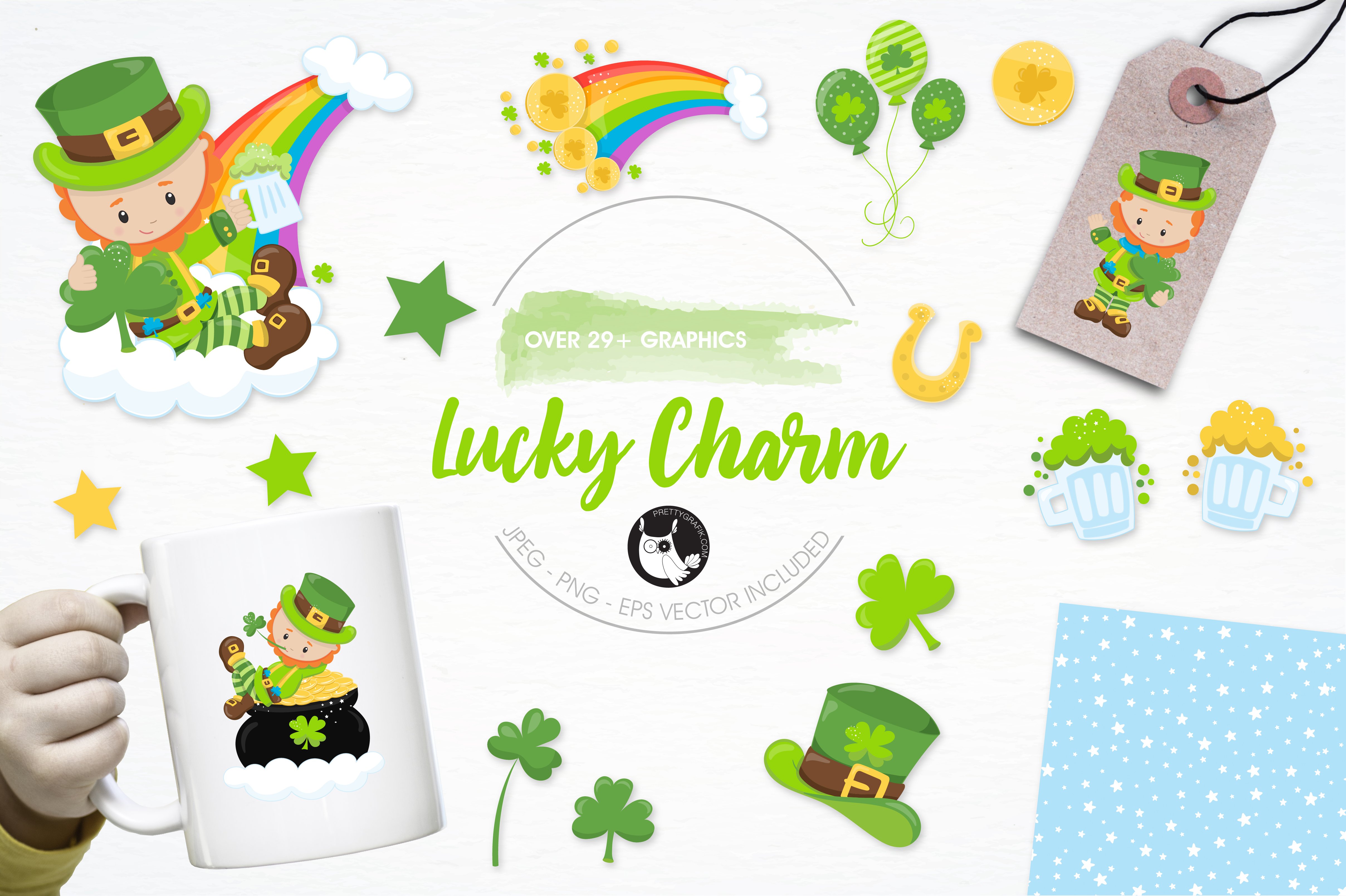 St-Patrick's Illustration Pack - Vector Image