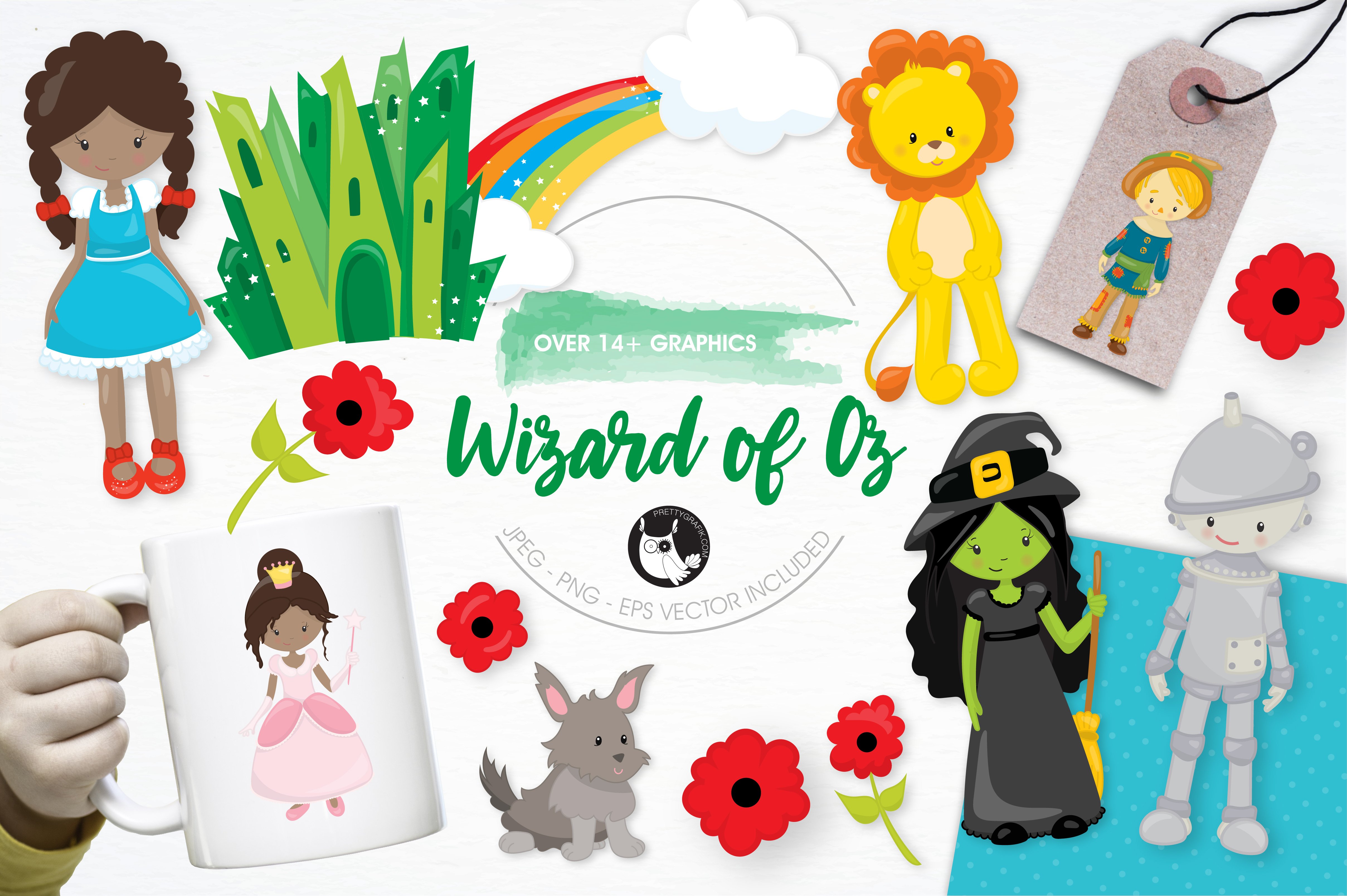 Wizard of Oz Illustration Pack - Vector Image