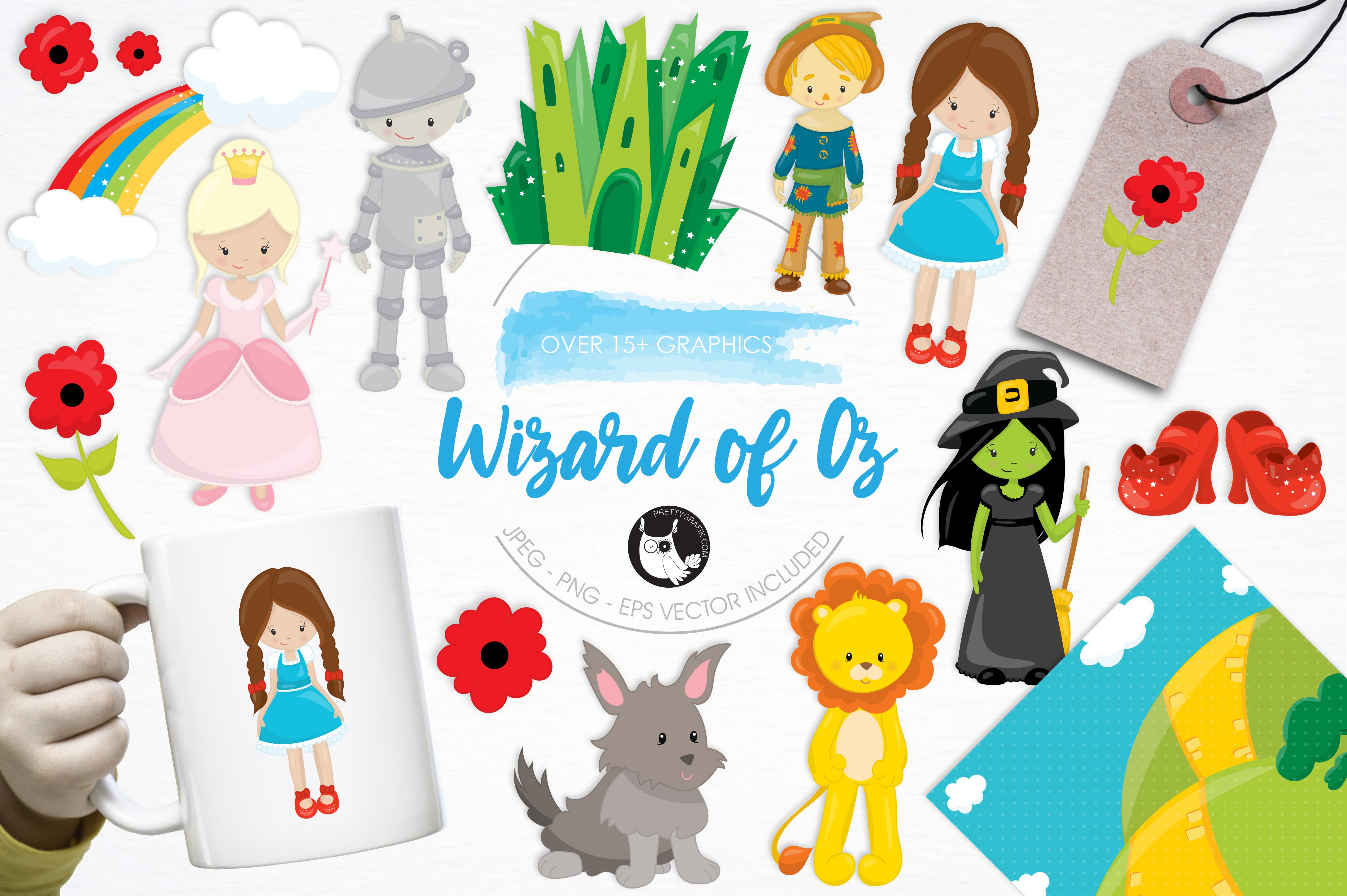 Wizard of oz Illustration Pack - Vector Image