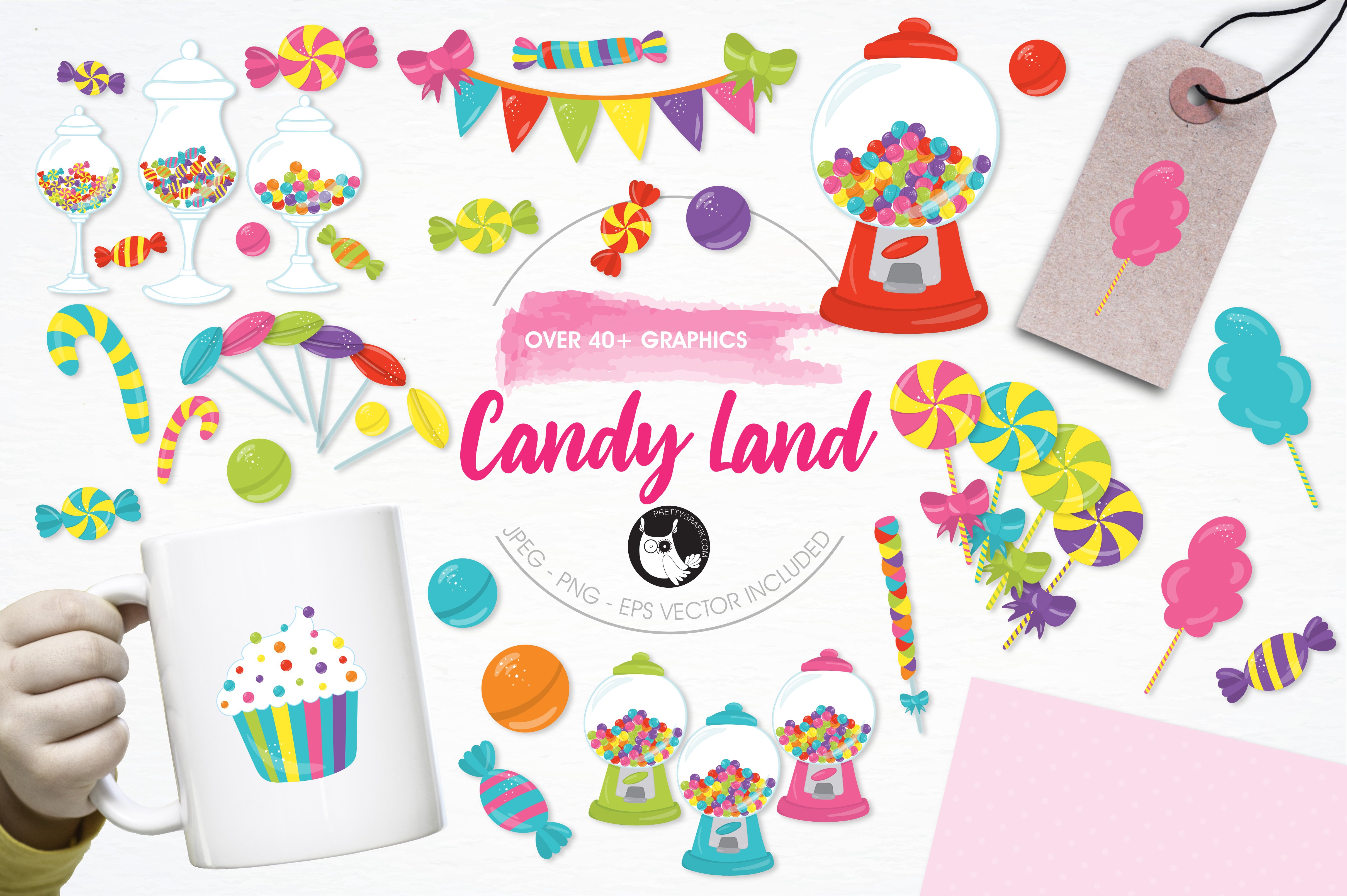 Candy Land Illustration Pack - Vector Image