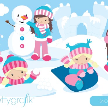 Scrapbooking Winter Vectors Templates 119349