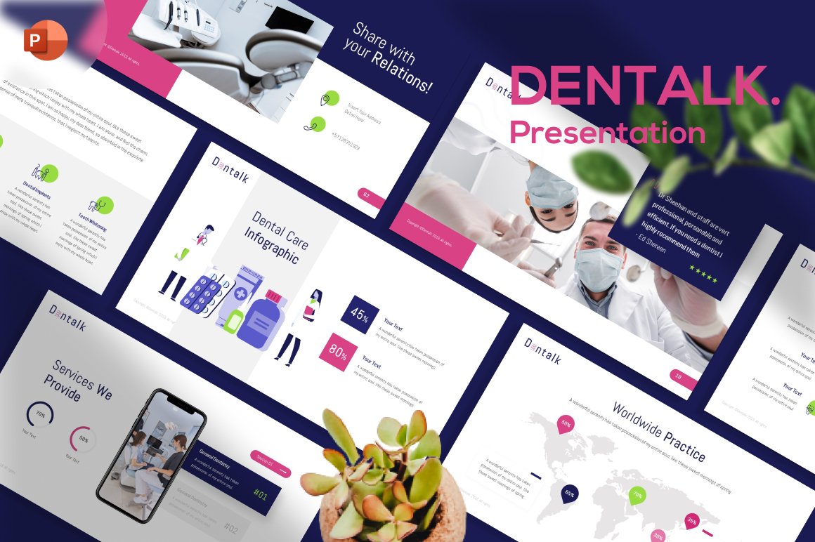 Dentalk Dentist Presentation PowerPoint template
