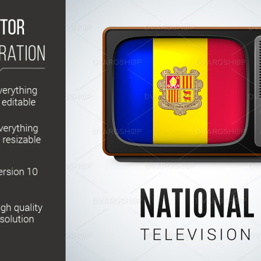 Television Flag Vectors Templates 119568