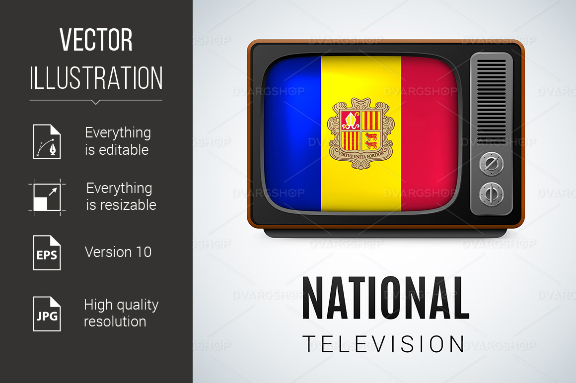 National Television - Vector Image