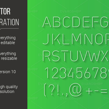 Shadow Font Vectors Templates 119642