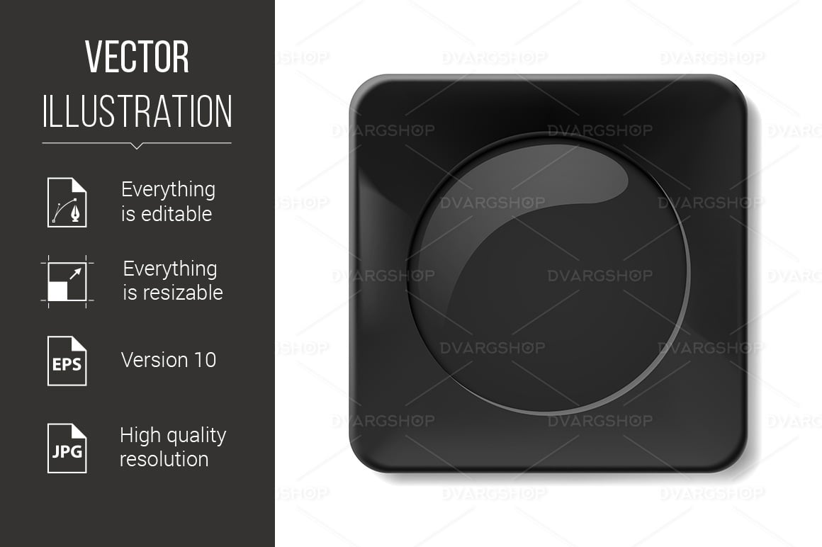 Black plate - Vector Image